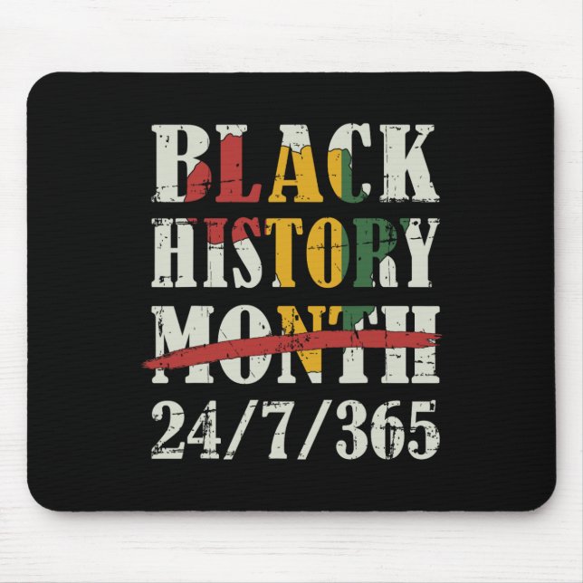 Black History Month 247365 With African Map Flag  Mouse Pad (Front)
