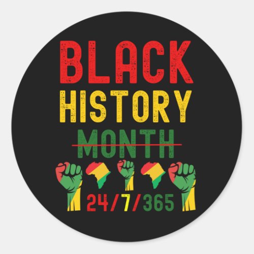 Black History Month 247365 All Year Classic Round Sticker