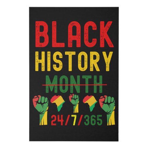 Black History Month 247365 All Year Faux Canvas Print