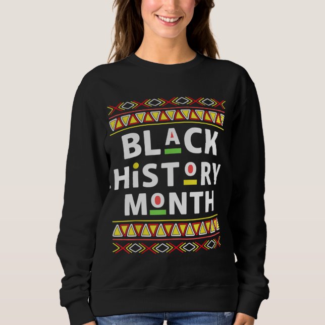 Black History Month 24 7 BHM African Pride Men Wom Sweatshirt (Front)