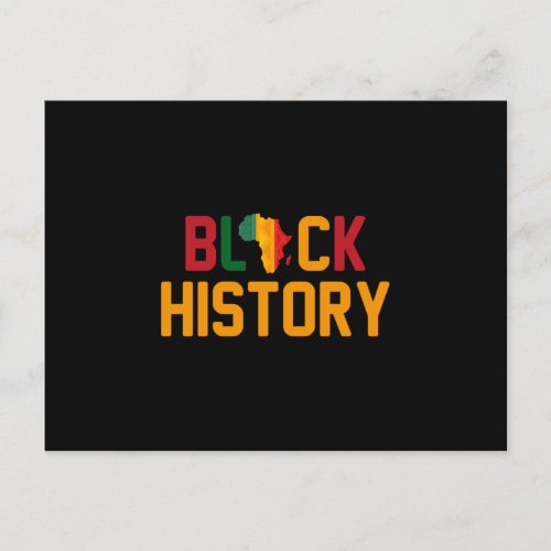 Black History Month 5 Announcement Postcard