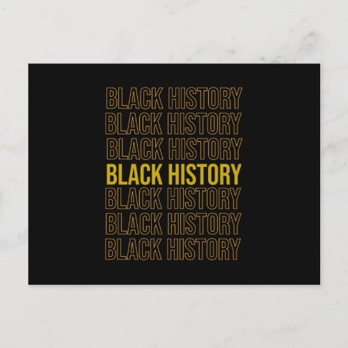 Black History Month 7 Announcement Postcard