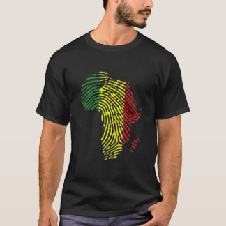 black history month africa finger print T-Shirt