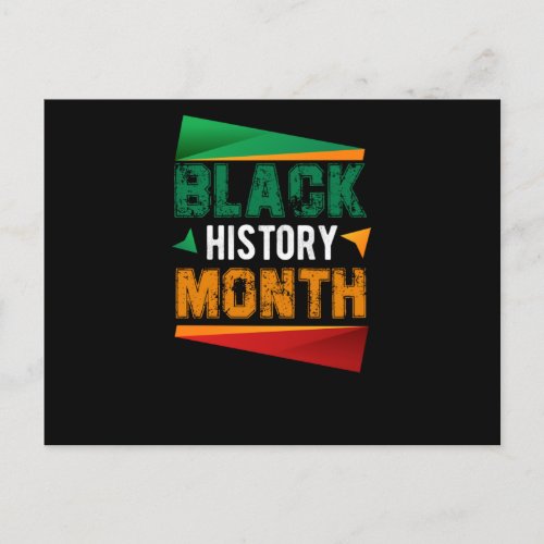 Black History Month Africa Flag 2 Announcement Postcard