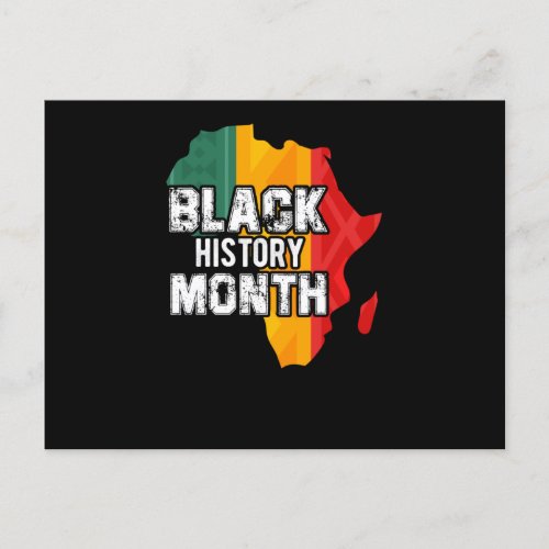 Black History Month Africa Flag 4 Announcement Postcard