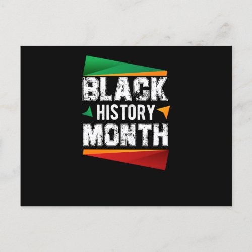 Black History Month Africa Flag 5 Announcement Postcard