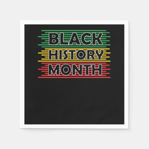Black History Month Africa Flag 7 Napkins