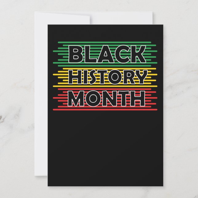 Black History Month Africa Flag (7) Save The Date (Front)
