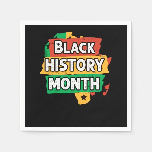 Black History Month Africa Flag Napkins
