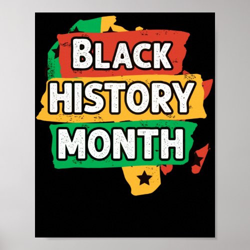 Black History Month Africa Flag Poster