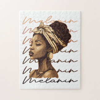 Black History Month African American Black Melanin Jigsaw Puzzle