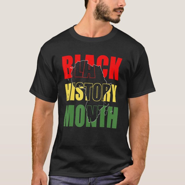 Black History Month African American Black Melanin T-Shirt (Front)