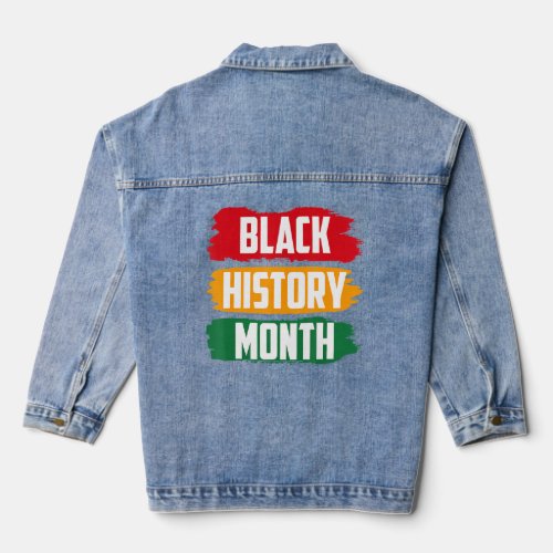 Black History Month African American Celebration  Denim Jacket