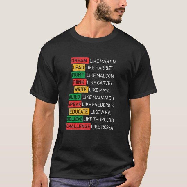 Black History Month African American Country Celeb T-Shirt (Front)