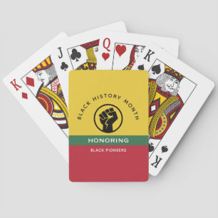 Black History Month African American Curved Text Poker Cards