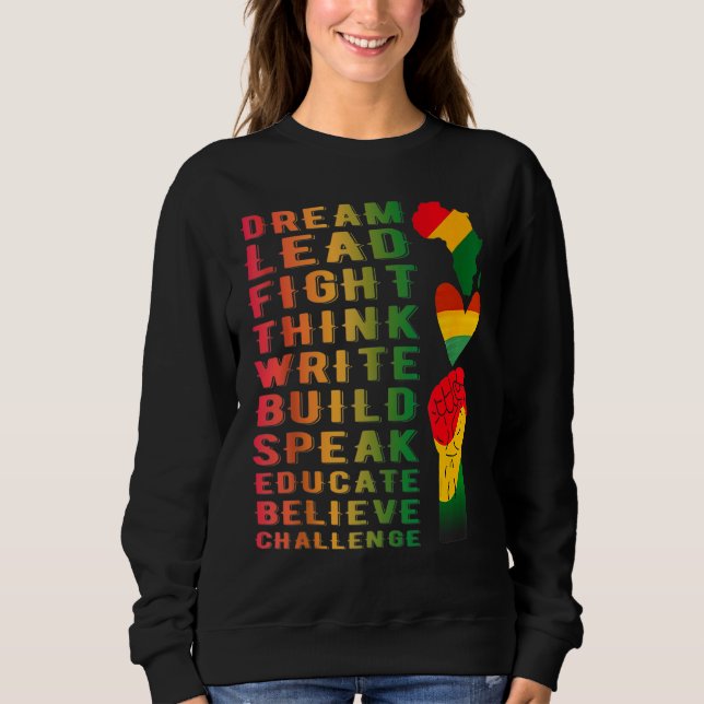 Black History Month African American   For Girls W Sweatshirt (Front)
