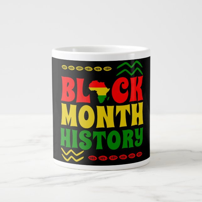 Black History Month, African american Giant Coffee Mug (Front)
