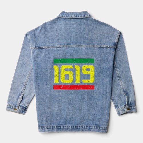 Black History Month African American Heritage 1619 Denim Jacket