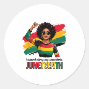 Black History Month African American Juneteenth Gi Classic Round Sticker