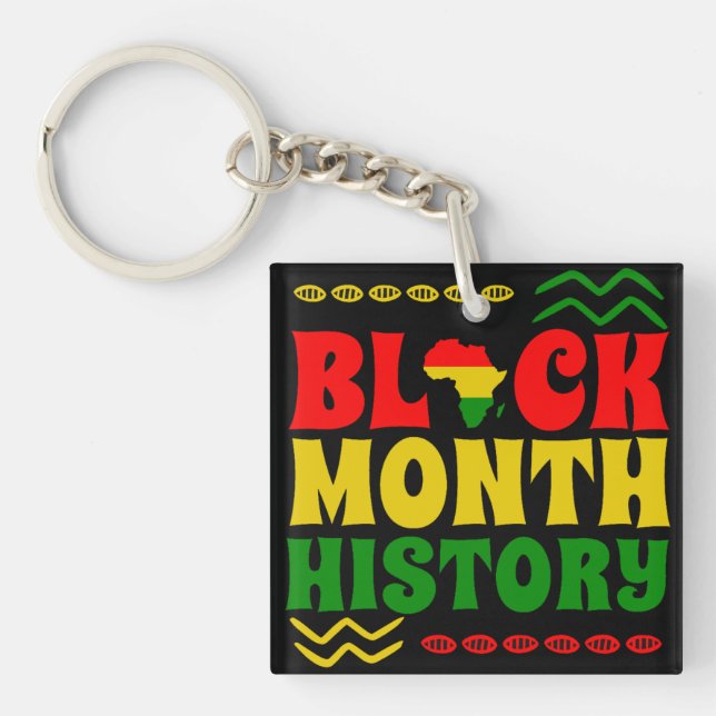 Black History Month, African american Keychain (Front)