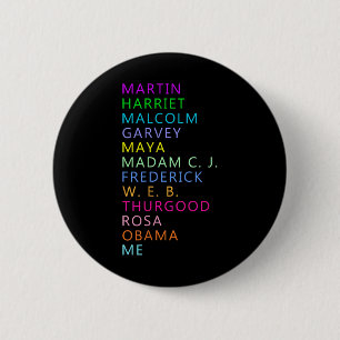 Black History Month African American Leader's Grap Button