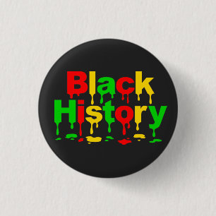 Black History Month African American Men Women Kid Button