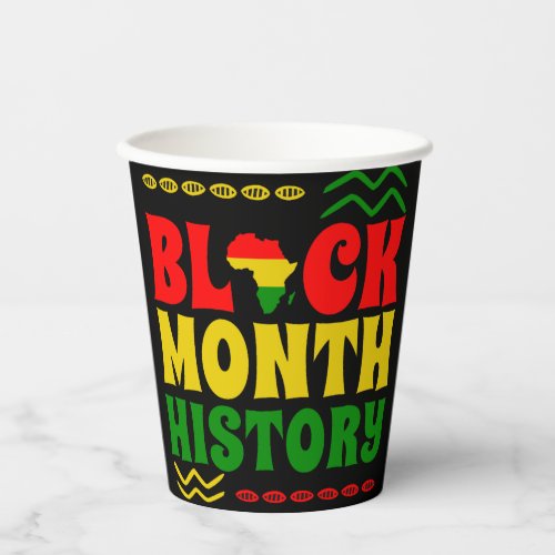 Black History Month African american Paper Cups