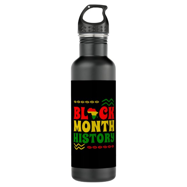Black History Month, African american Stainless Steel Water Bottle (Front)
