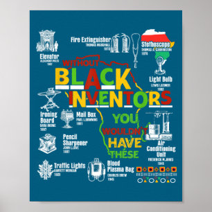 Black history month african american women men poster