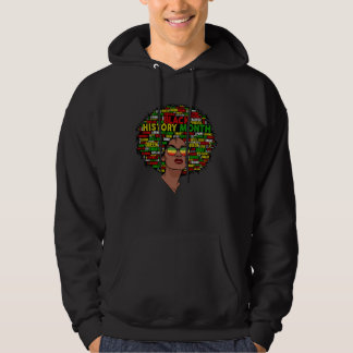 Black History Month African Black Woman Afro Afric Hoodie