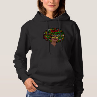 Black History Month African Black Woman Afro Afric Hoodie