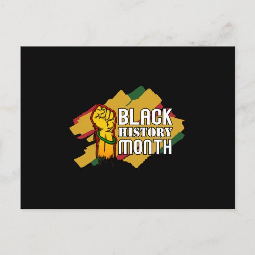 Black History Month African Flag Announcement Postcard