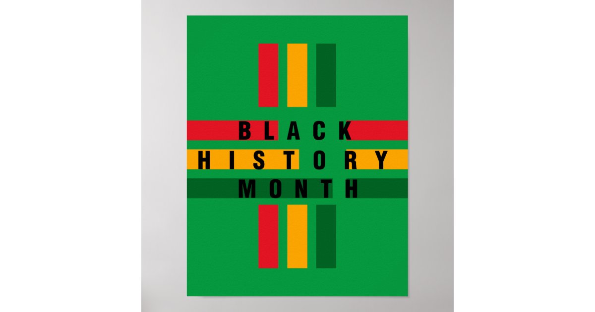 Black History Month African Flag Colors Poster | Zazzle