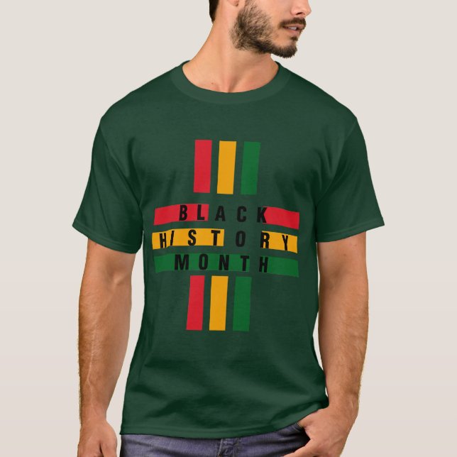 Black History Month African Flag Colors T-Shirt (Front)