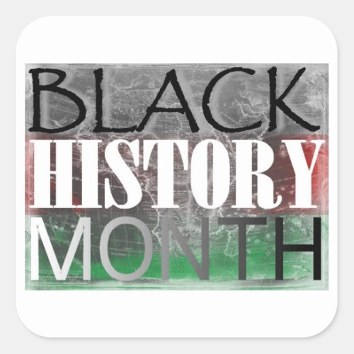 Black History Month African Flag Square Sticker