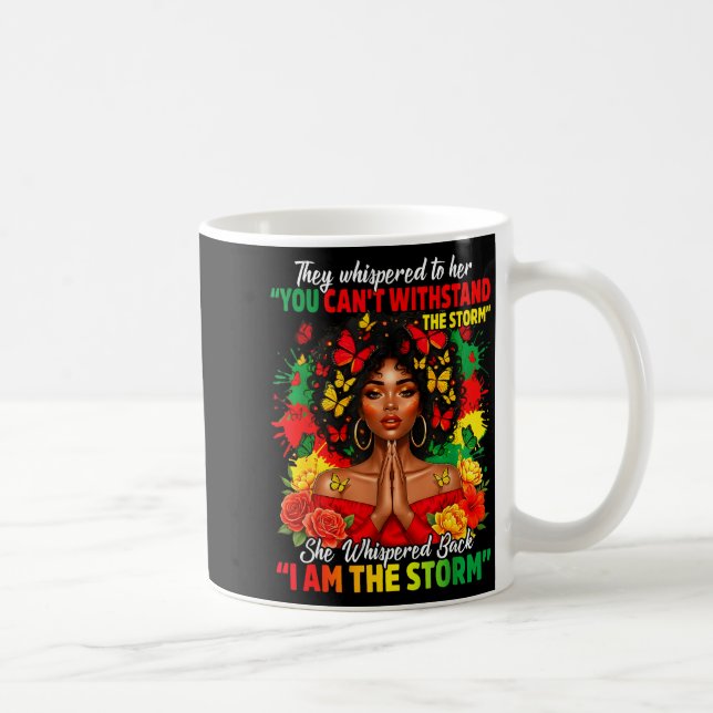 Black History Month African Girl Woman Afro I Am T Coffee Mug (Right)