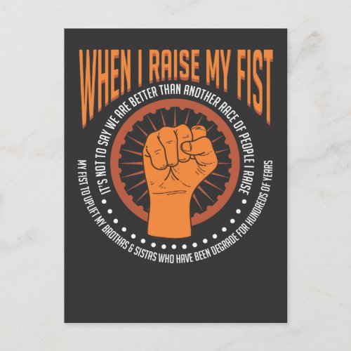 Black History Month African Heritage Proud Afro Postcard