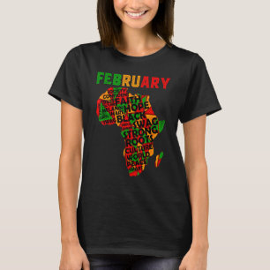 Black History Month African Map Colors Africa Root T-Shirt
