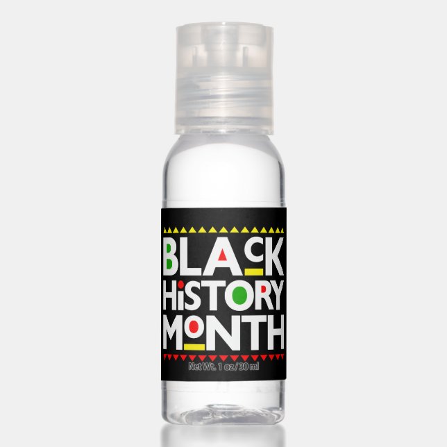 black history month African melanin bruh sista  Hand Sanitizer (Front)