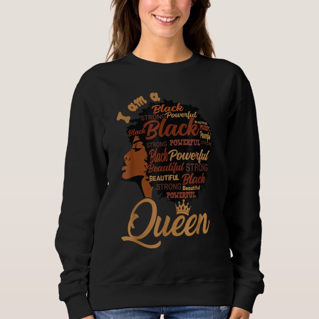 Black History Month African Queen American Hair Wo Sweatshirt (Front)