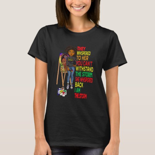 Black History Month  African Woman Afro I Am The S T_Shirt