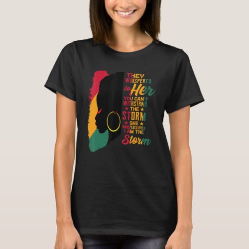 Black History Month  African Woman Afro I Am The S T_Shirt