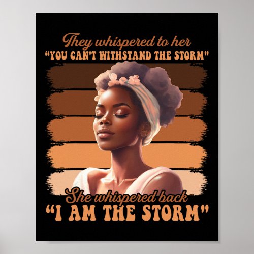 Black History Month African Woman Afro I Am The St Poster