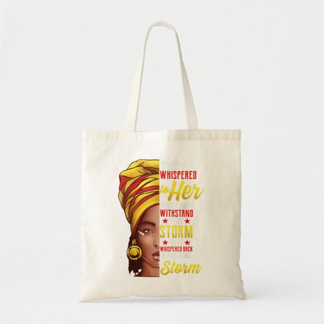 Black History Month African Woman Afro I Am The St Tote Bag (Front)