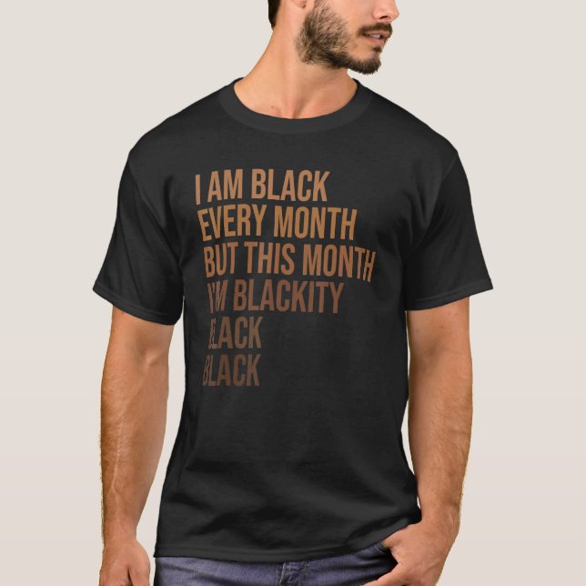 Black History Month African Woman Blackity Black B T-Shirt (Front)