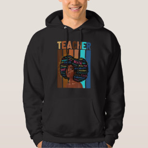 Black History Month African Woman  Teacher African Hoodie