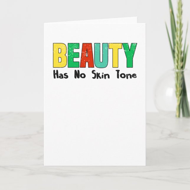 Black History Month Africans Proud Equality Card (Front)