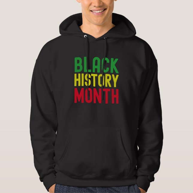 Black History Month Afro African Pride Celebration Hoodie (Front)