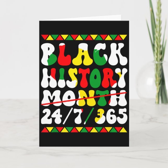 Black History Month Afro Melanin Black Women Afro  Card (Front)