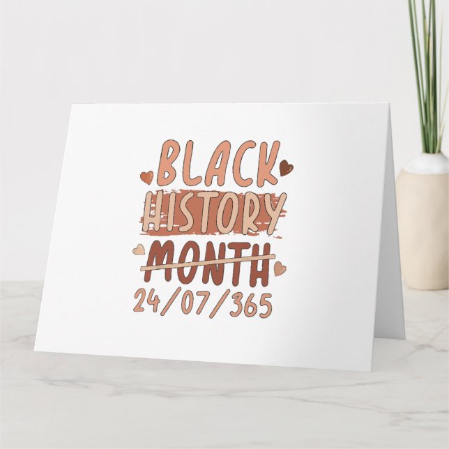 Black History Month Afro Melanin Black Women Afro  Card (Front)